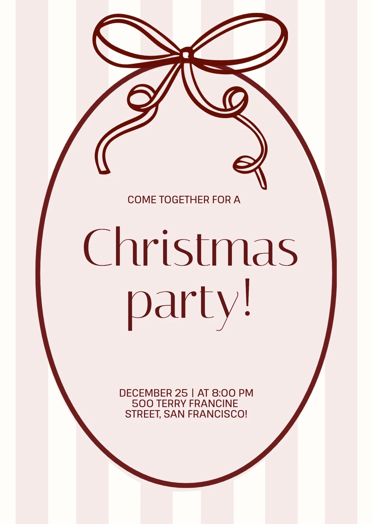 Classic Clean Christmas Invitation