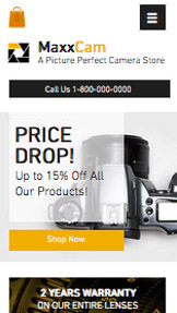 Mẫu trang web Thiết bị điện tử – Cửa hàng máy ảnh