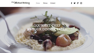 Template Produzione di eventi per siti web - Chef