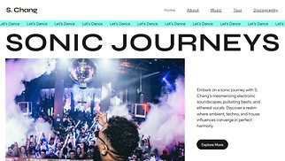  website templates - Electronic Music Album Release (Bright)