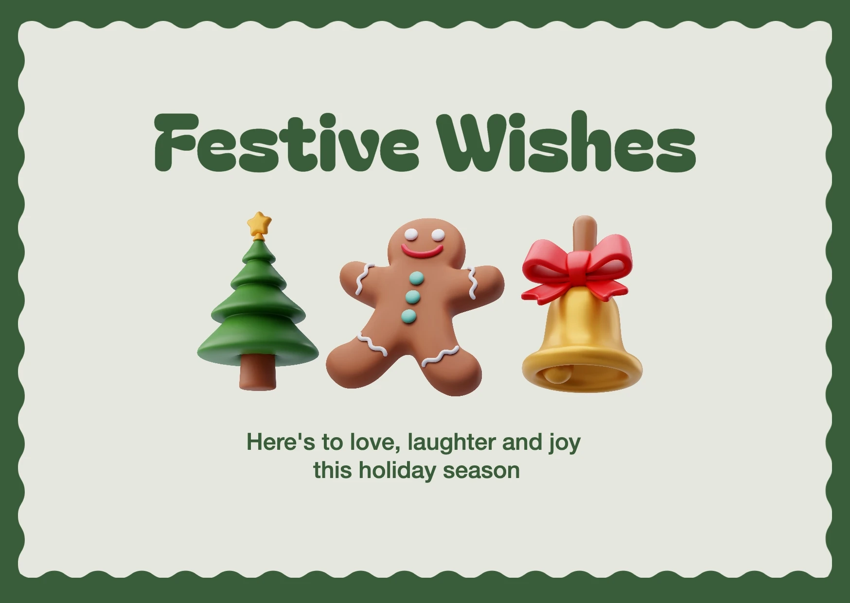 Playful 3D Holiday Greeting Card