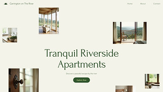 Apartments & Hostels website templates - Countryside Apartment (Green)