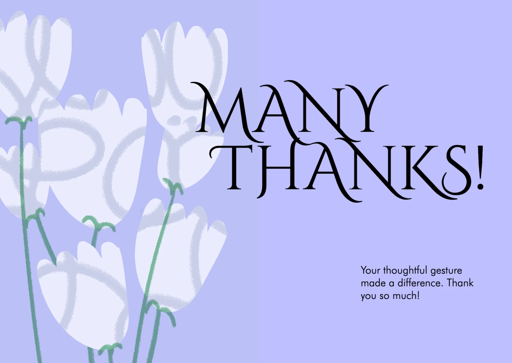 Classic Abstract Thank You Greeting Card
