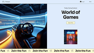 Events website templates - Amusement Arcade (Bright)