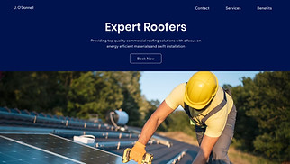 Industrial website templates - Commercial Roofing Contractor (Dark)