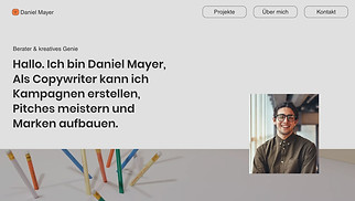 Portfolio & Lebenslauf Website-Vorlagen - Texter/in