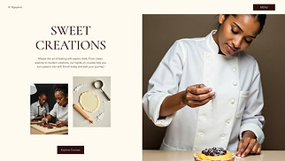 Classes & Courses website templates - Pastry School (Sophisticated)