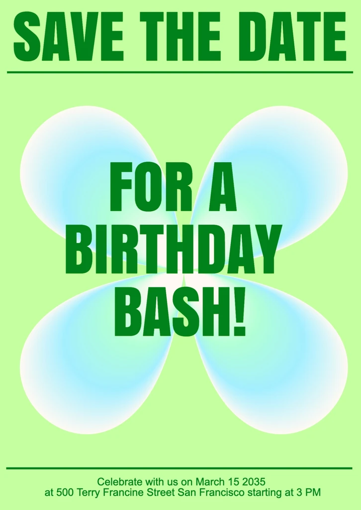 save the date template birthday