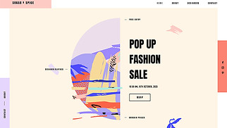Moda y estilo plantillas web – Tienda temporal (pop-up)