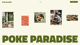 Restaurant website templates - Poke Restaurant (Green)
