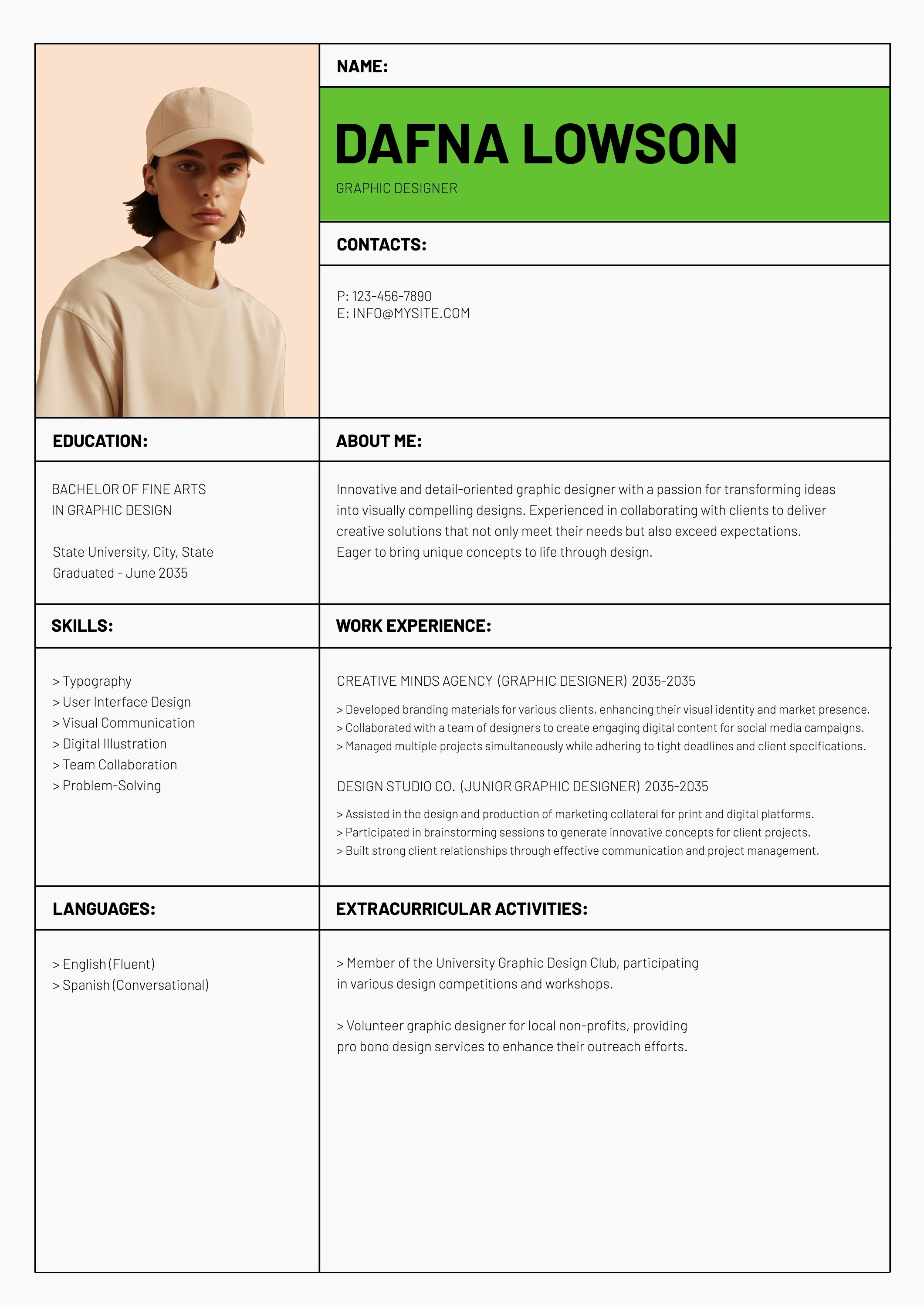 Tech Modern Graphic Designer Resume