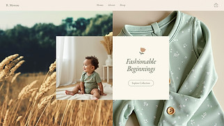 eCommerce website templates - Baby Clothing Manufacturer (Natural)