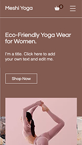 Mẫu trang web Thể thao và Ngoài trời – Cửa hàng đồ tập yoga