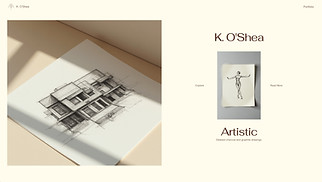 Portfolios website templates - Drawing Portfolio (Clean)