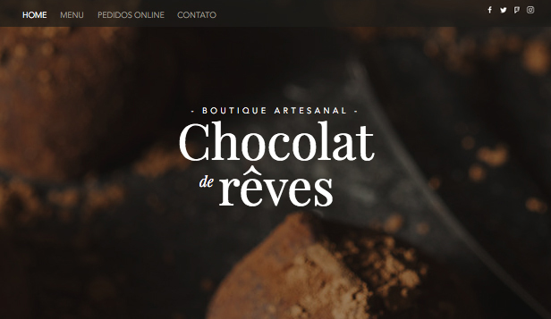 Templates de Restaurantes e Comida - Chocolateria