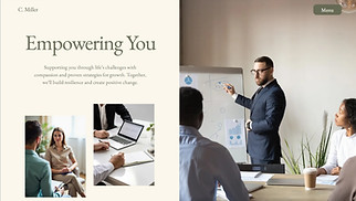 Business website templates - Business Coach Counselor (Soothing)