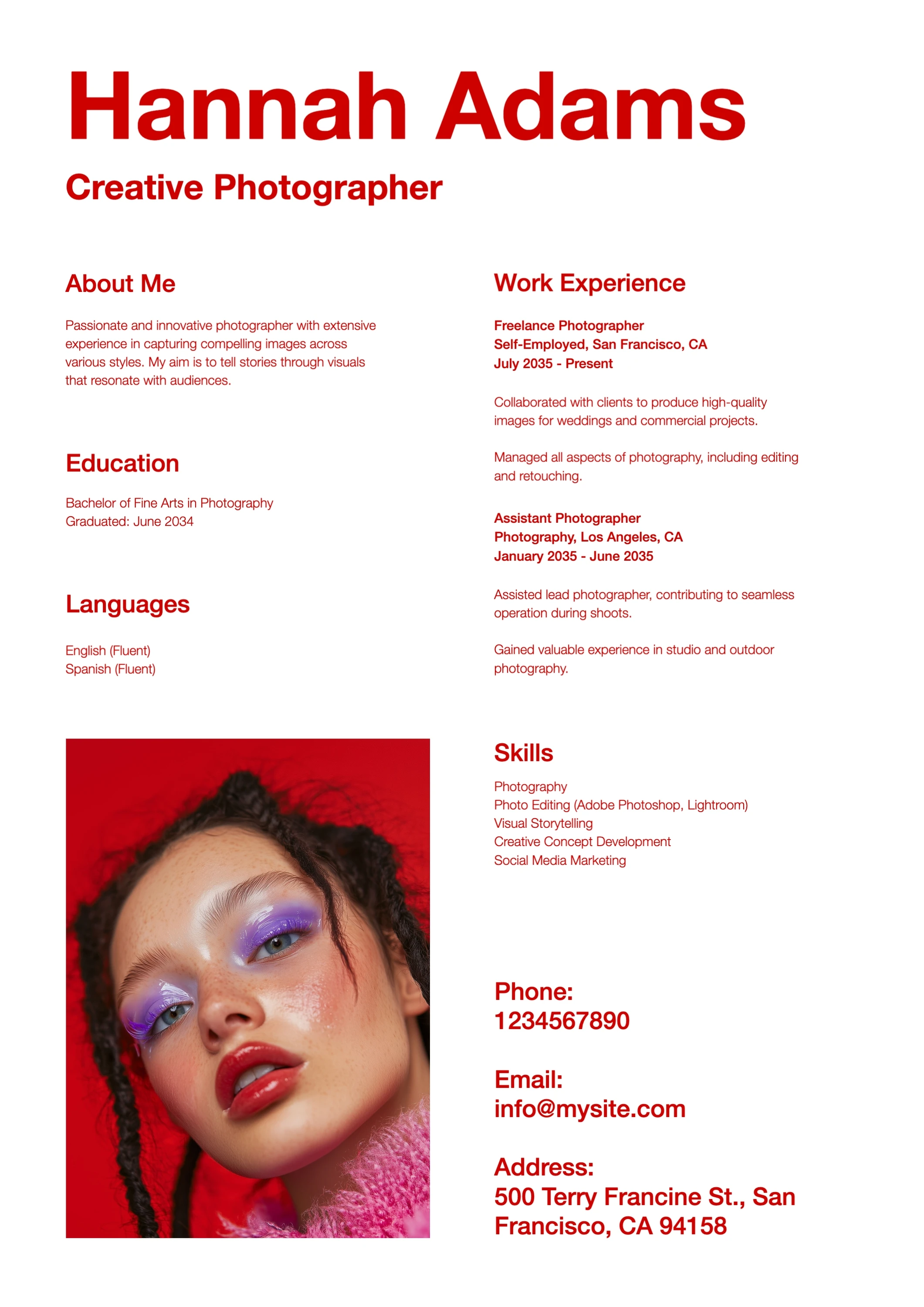 Pop Colorful Creative  Resume