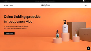 Online-Shop Website-Vorlagen - Abo-Box-Unternehmen 