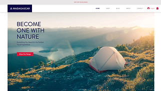 Hjemmesideskabeloner til Rejse & turisme - Campingudstyr