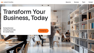 All website templates - Business Consulting Landing Page (Illustrative)
