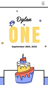 Mẫu trang web Ngày lễ và Lễ kỷ niệm – Thư mời sinh nhật