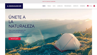 Tienda Online plantillas web – Tienda de equipos de camping