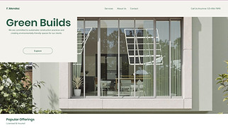 Construction website templates - Sustainable Construction Firm (Green)