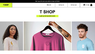 Mẫu trang web Thời trang và Trang phục - Cửa hàng áo phông