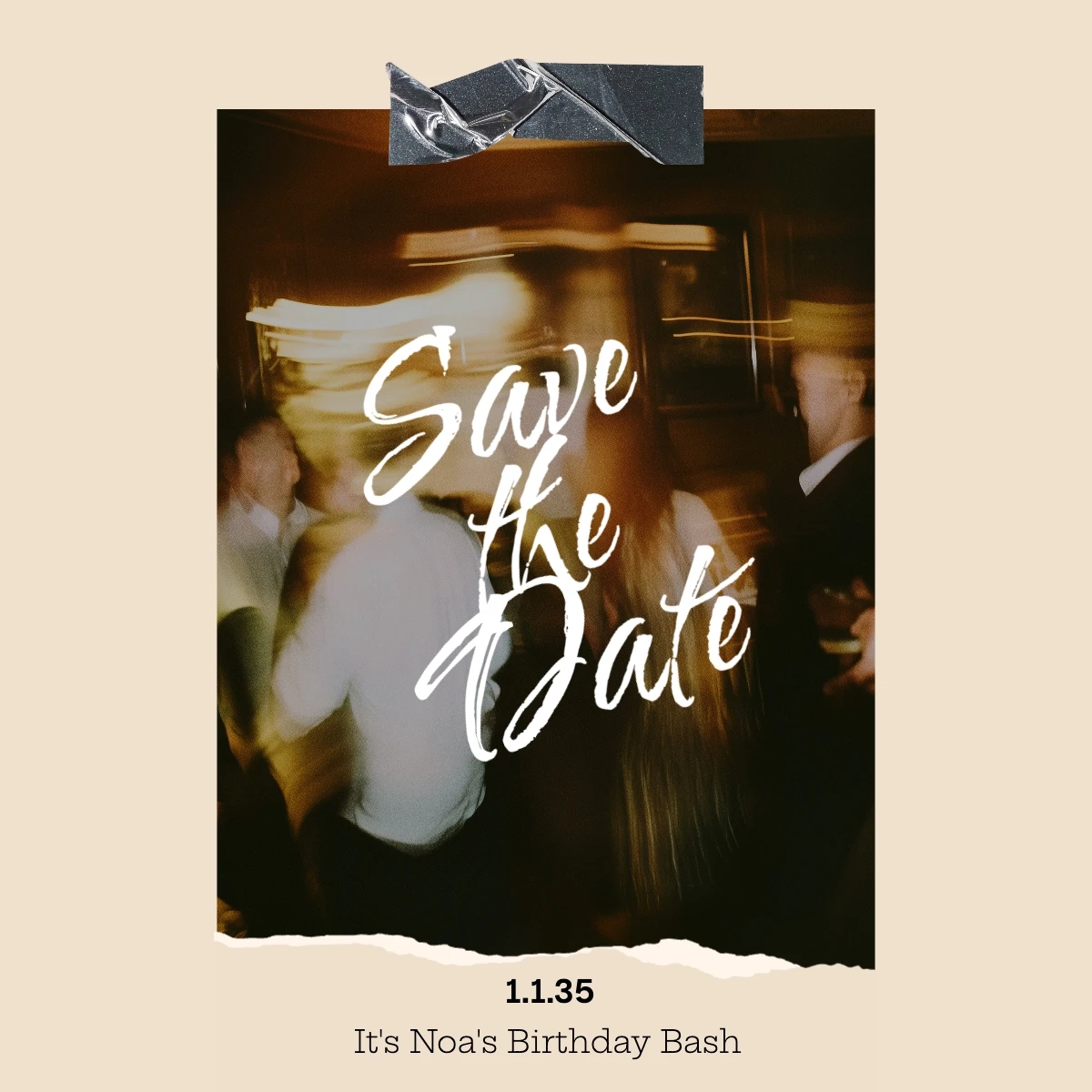 Classic Handmade  Save The Date Birthday Invitation
