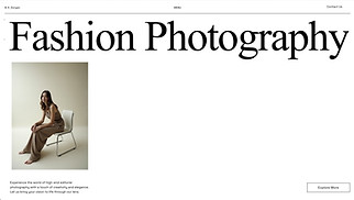 Commercial & Editorial website templates - Editorial Photography Studio (Elegant)