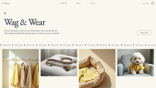 eCommerce website templates - Online Pet Clothing Store (Bright)