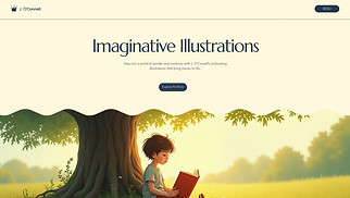 Portfolios website templates - Book Illustrator (Warm)