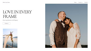 Photography website templates - Wedding Photography Studio (White)