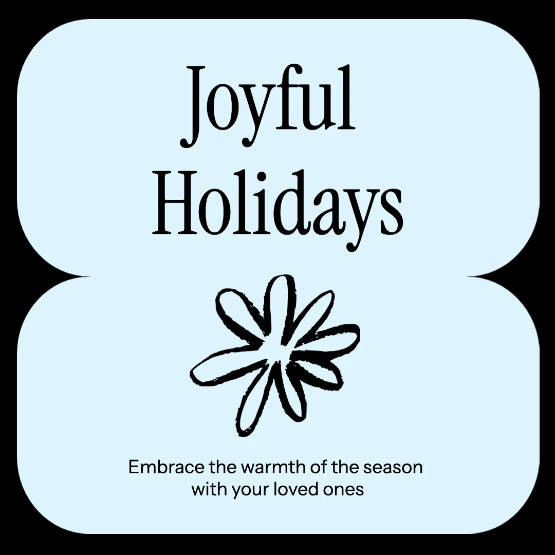 Edgy Illustrative Holiday Greeting Card