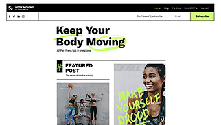 Deportes y fitness plantillas web – Blog de fitness