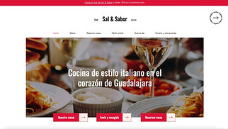 Accessible plantillas web – Restaurante italiano