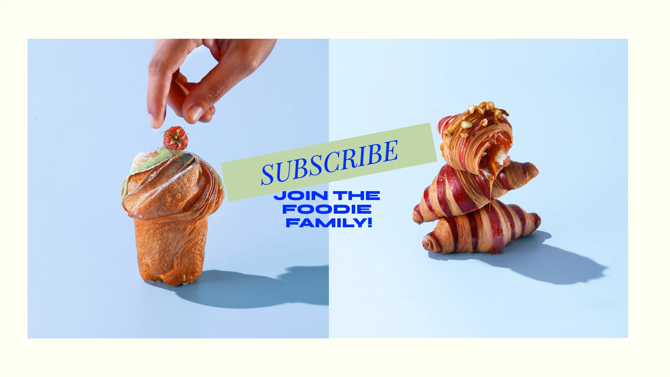 Minimalist Modern Bold  Food & Drinks YouTube Banner