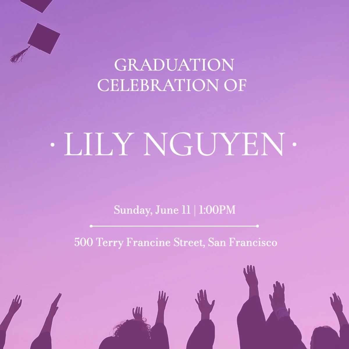 Simple Clean Graduation Invitation