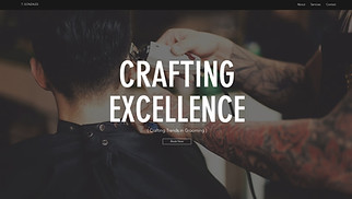Hair website templates - Barber (Sleek)