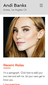 Mẫu trang web Sơ yếu lý lịch và Hồ sơ cá nhân – Sơ yếu lý lịch diễn xuất