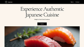 Restaurant website templates - Sushi Restaurant (Simple)