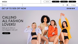 เทมเพลตเว็บไซต์ eCommerce - ร้านขายเสื้อผ้า