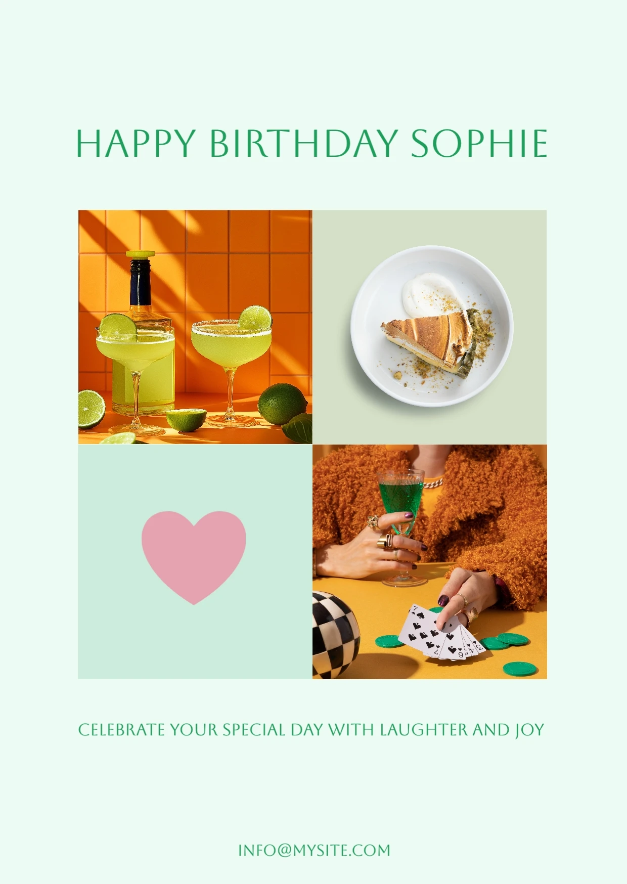 Modern Collage Birthday Greeting Card