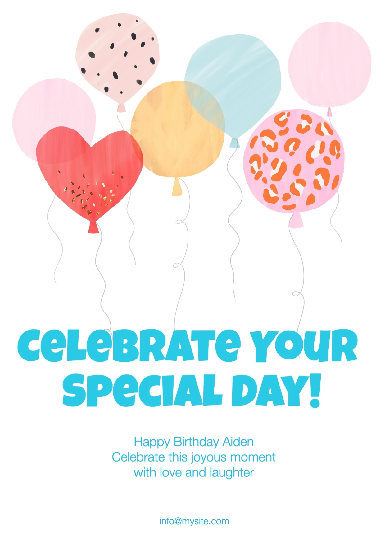 Simple Colorful Birthday Greeting Card