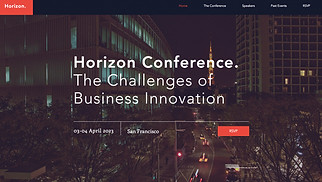 Events website templates - Business Conference