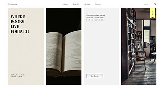 Literary Arts website templates - Rare Book Store (Elegant)