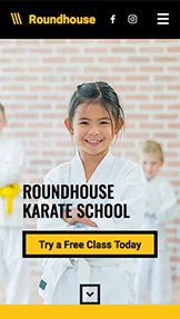 Mẫu trang web Lớp học & Khóa học – Trường võ thuật