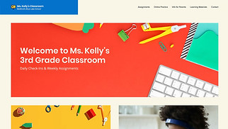 Hjemmesideskabeloner til Uddannelse - Klasseværelse 
