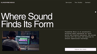 เทมเพลตเว็บไซต์ ดนตรี - Music Studio (Monochromatic)