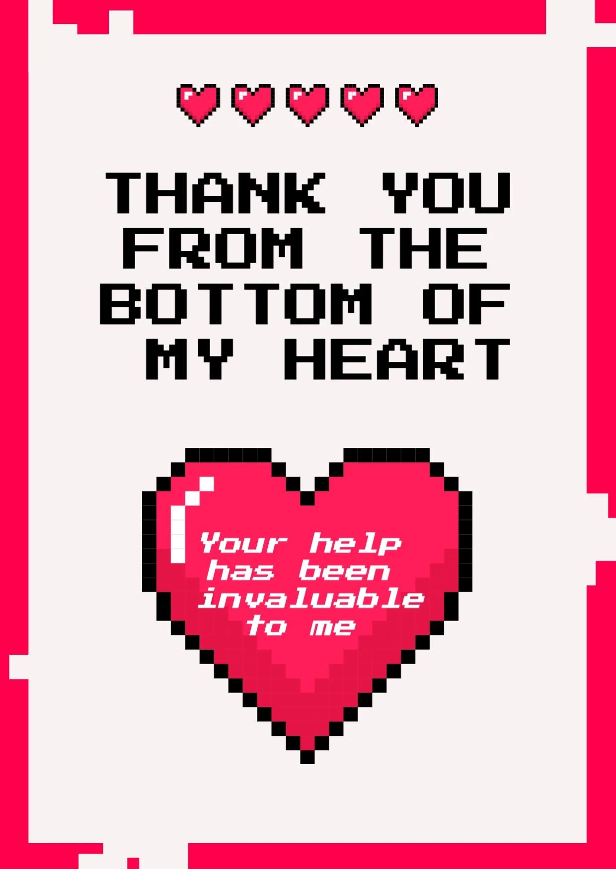Retro Cute  Thank You Greeting Card